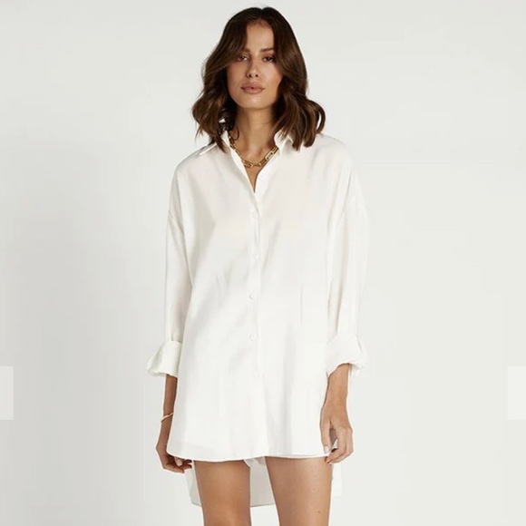 DISSH Tops - White button down shirt oversized